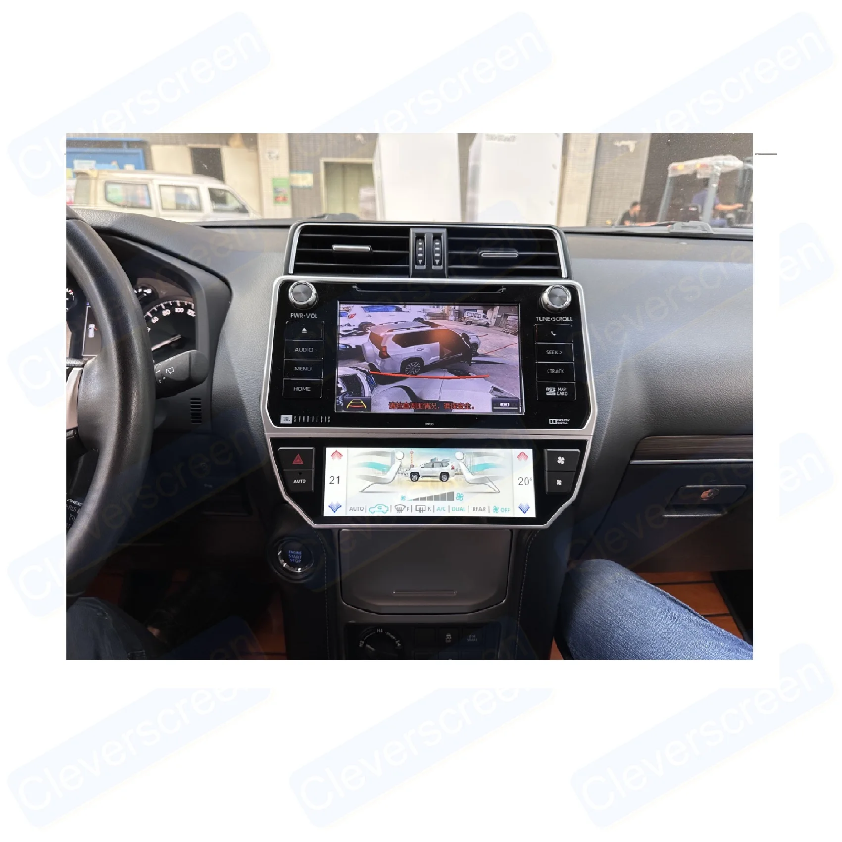 New Type for Rear Entertainment Rear Seat AC Panel Display For Toyota Prado 2018-2022 Model Y Air Conditioning Update Panel