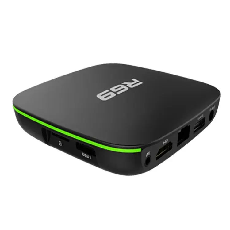 QUNSHITECH Cheapest Android 7.1 R69 tv box android Allwinner H3 1GB 8GB Digital Cable android 4k tv smart box r69