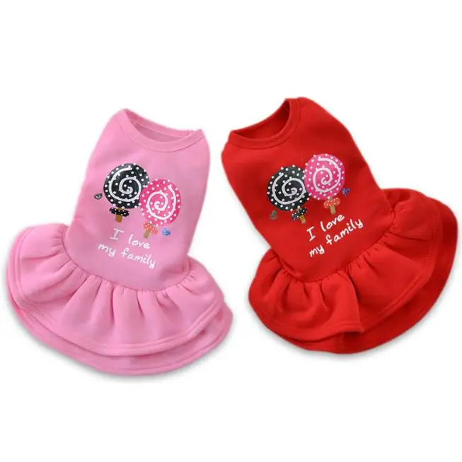 wholesale custom dog pet clothing lovely small dog skirt for girls pet dresses