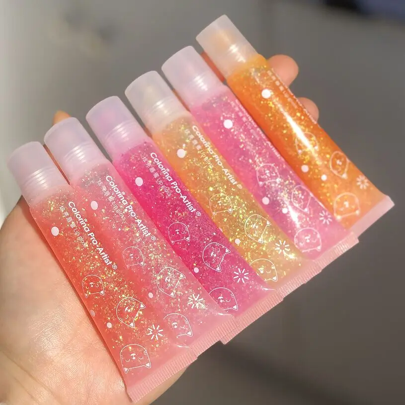 14ml cosmetics makeup lip gloss fruity smell customized low prices high pigment shimmer lip gloss