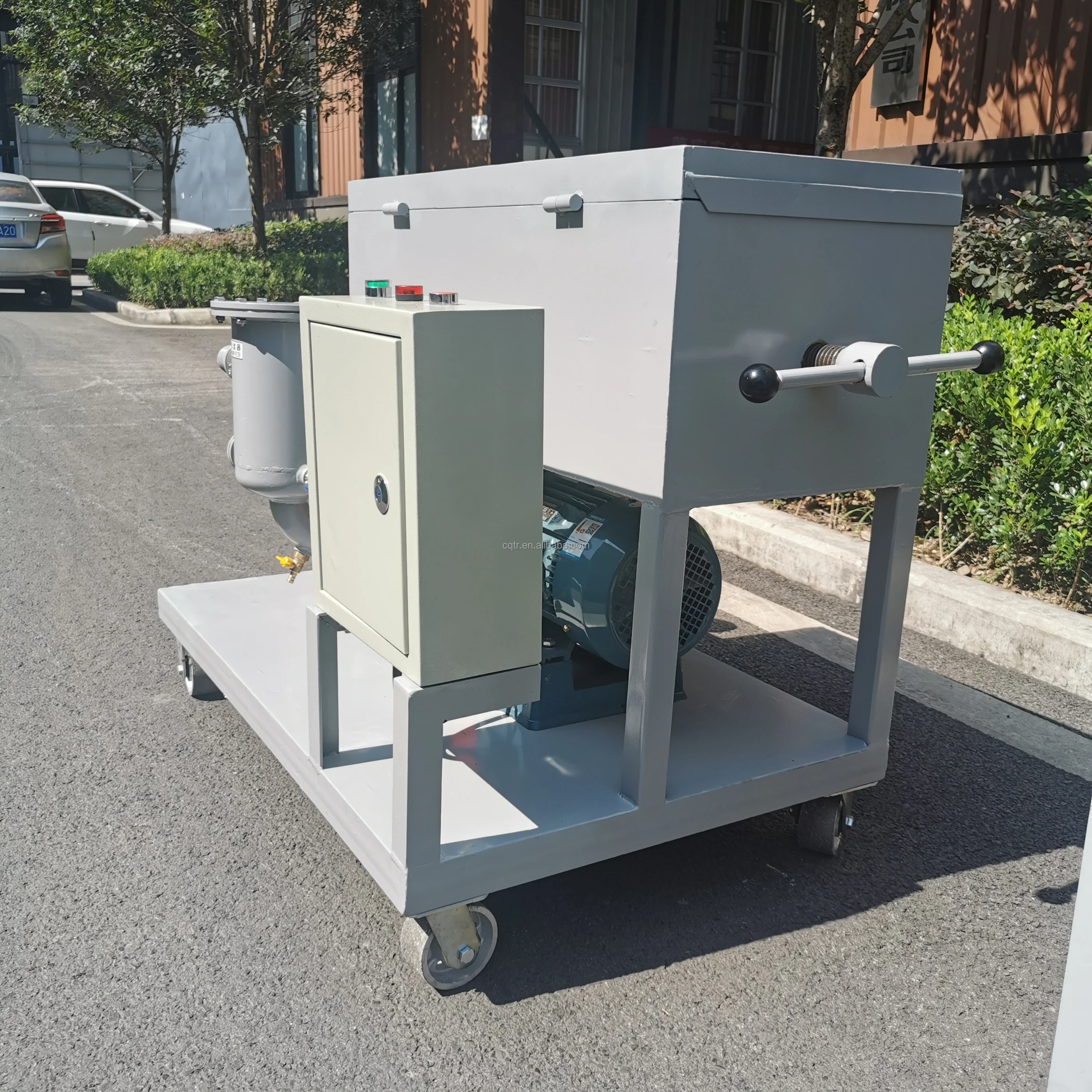 Plate frame pressure oil purifier with filter paper hydraulic oil impurity removal machine