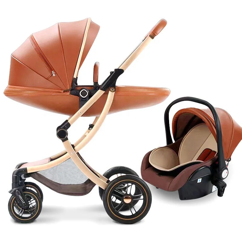 new modal luxury folding 3-in-1 egg shape eggshell push chair baby stroller with adjustable canopy for 0-36 months new born