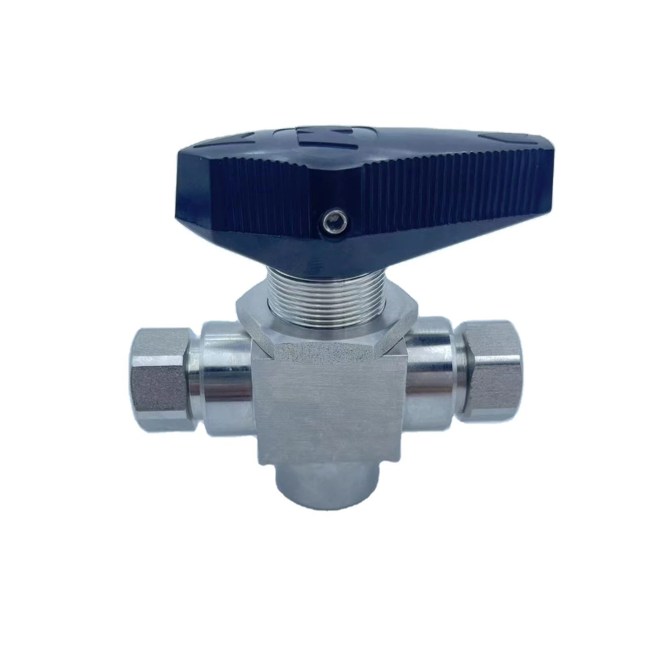 Stainless Steel 6000psi 1/4 NPT 3 way Instrument Trunnion Ball Valve