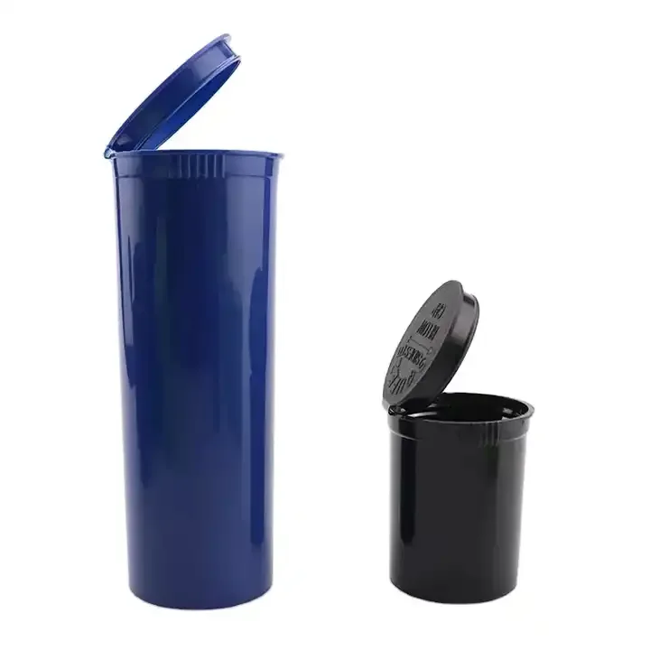 Pop Tops Plastic Vial Medical Pill Bottles Custom Color Custom Printing Pop Top Tube Pre Child Resistant Plastic Tube