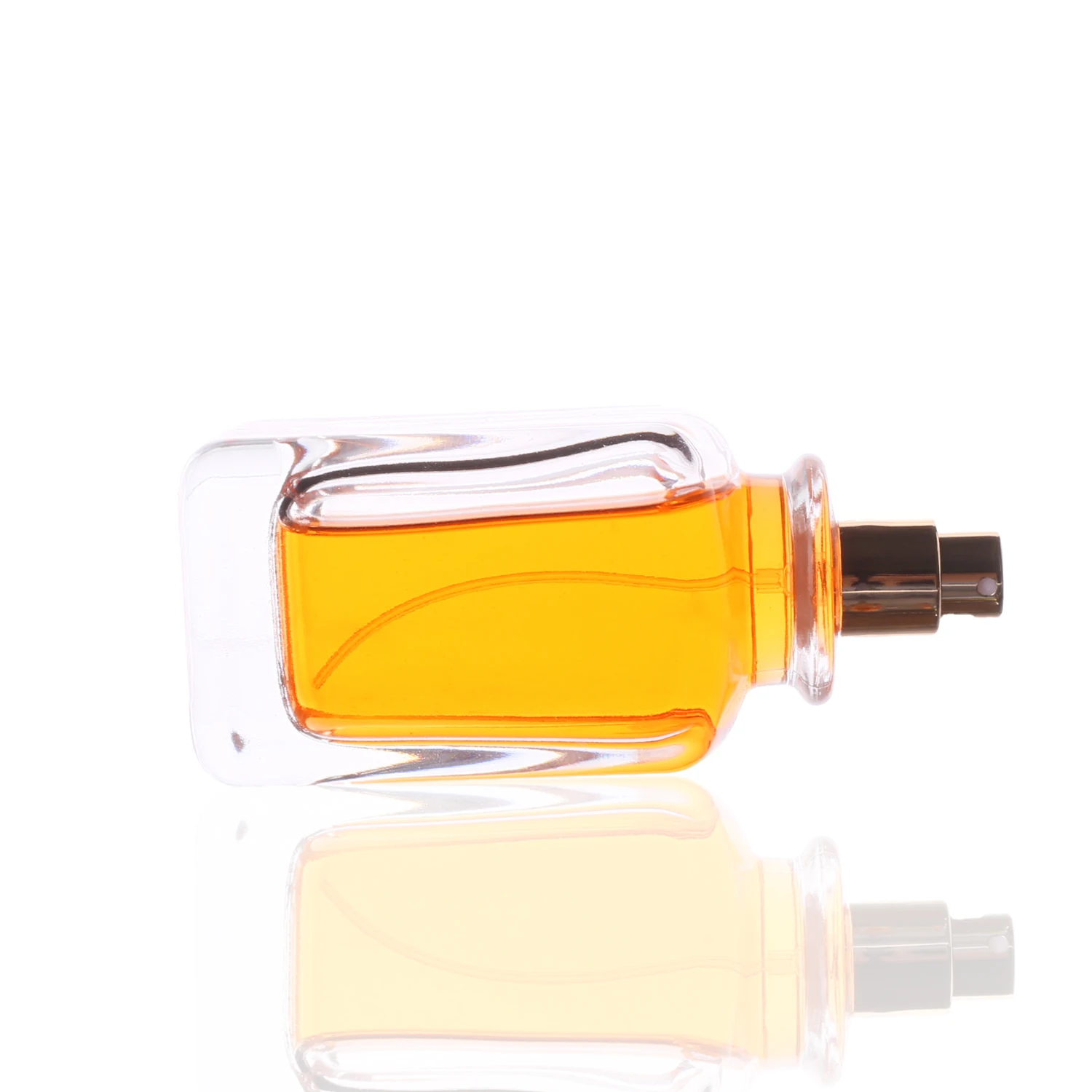 Hot Sale Wholesale Square Unique Shaped 30ml 50ml 100ml  Glass Perfume Bottles with Customized Colored Resin Ball Lids