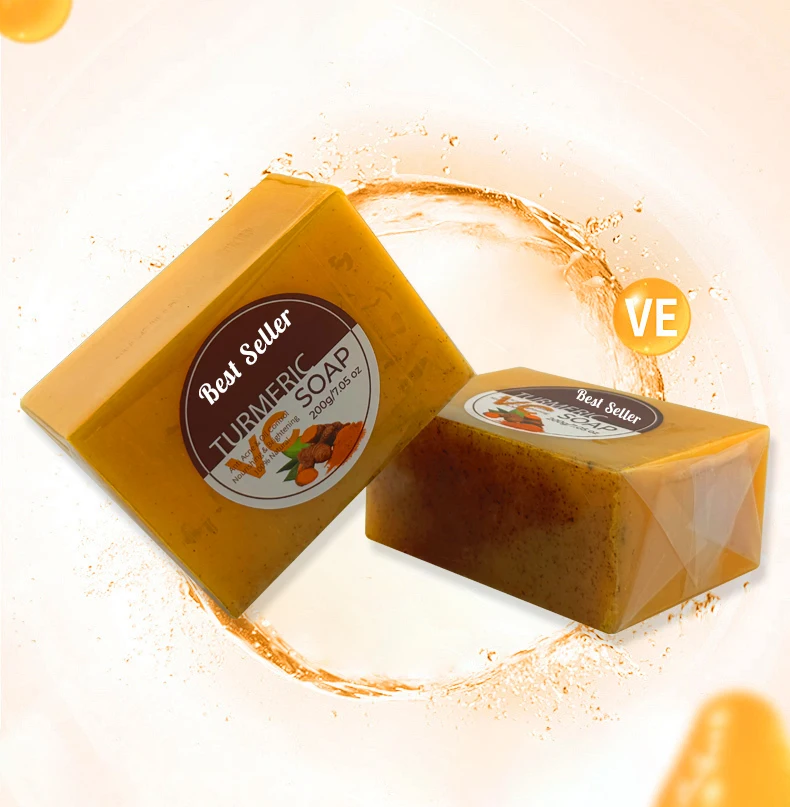 Best pure organic turmeric handmade bar soap brightening cleansing soap beauty soap for glowing skin