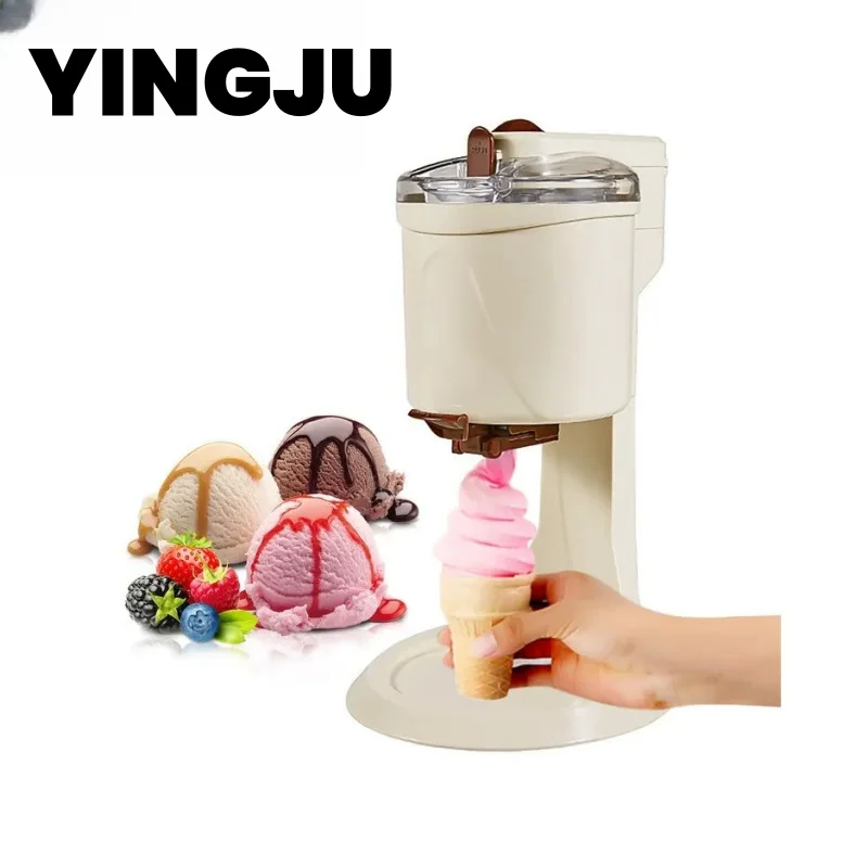 1000ML Household Full Automatic Sorbet Fruit Dessert Yogurt Soft Ice Cream Maker Yogurt Machine Food Grade Stainless Steel 1 Set