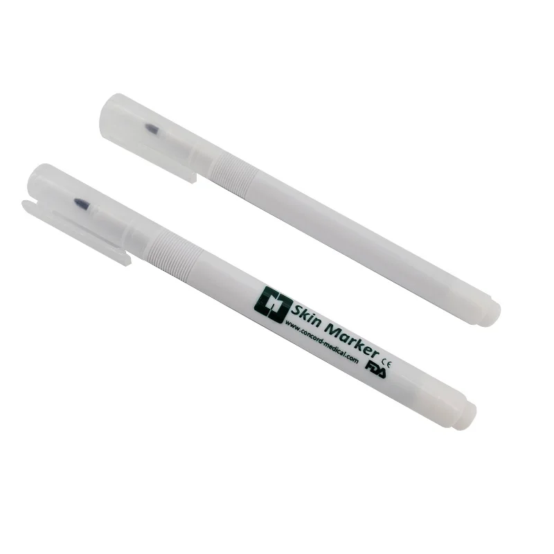 White Ink Medical Sterile Surgical Skin Marker Pen Invisible Uv Marker With Ruler