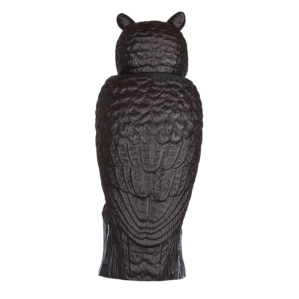 Wholesale garden guard electronic reallike decor plastic bird scare owl shape IPX4 smart bird scarer repeller