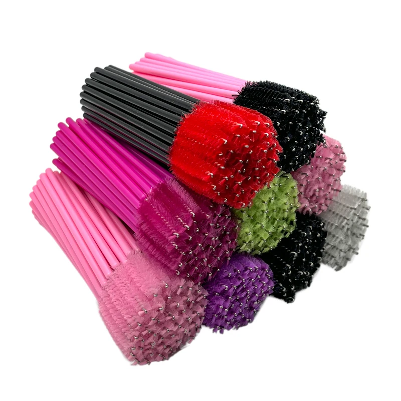 Чистящая микро красочная розовая мини-тушь для бровей