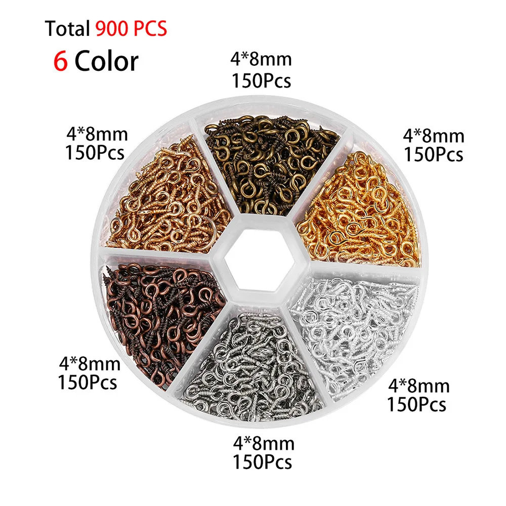 Mixed Color Small Tiny Mini Eye Pins Eyepins Hooks Eyelets Jewelry Making kits DIY Jewelry Finding Supplies set