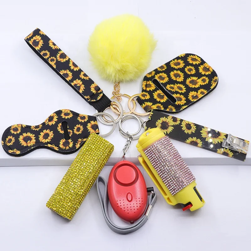 Verified self defense keychain manufacturer wholesale color customizable self defense keychain set women
