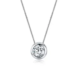 Оплетка 0.5Ct D Цвет Moissanite бриллиантовое ожерелье ювелирные изделия из стерлингового серебра 925 пробы кулон для