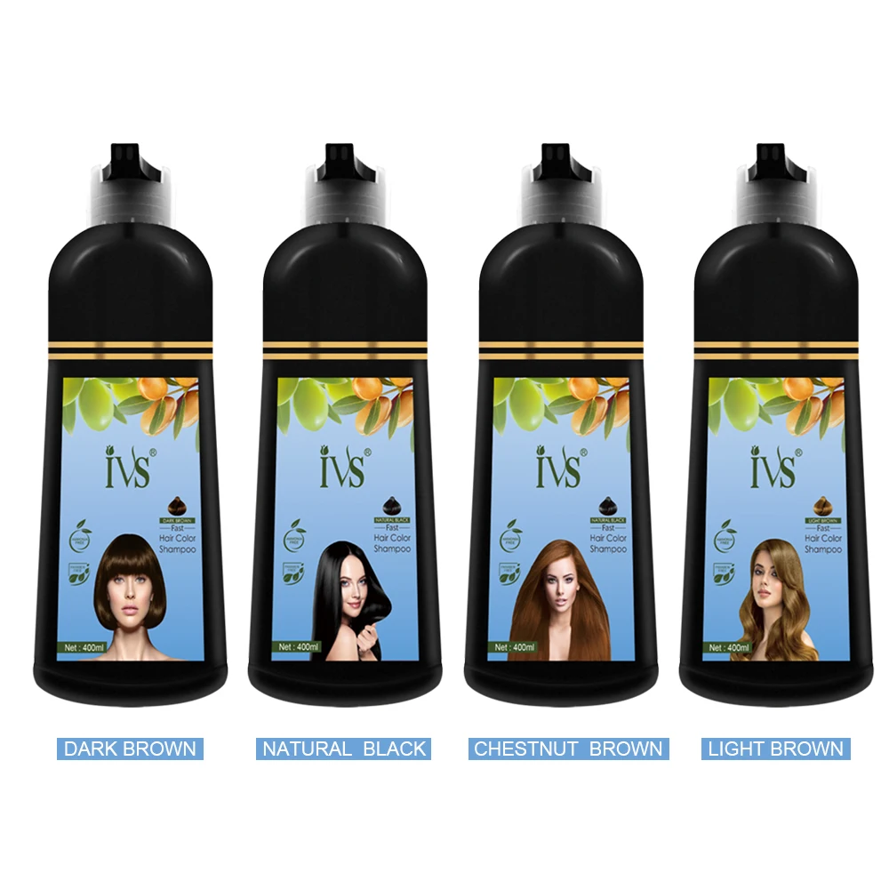 IVS hair cream color professional dye shampoo herbal hair dye shampoo brown herbal dye shampoo