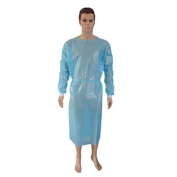 non woven isolate gown Non Sterile hospital gowns pp pe isolation gown SMS  disposable isolation