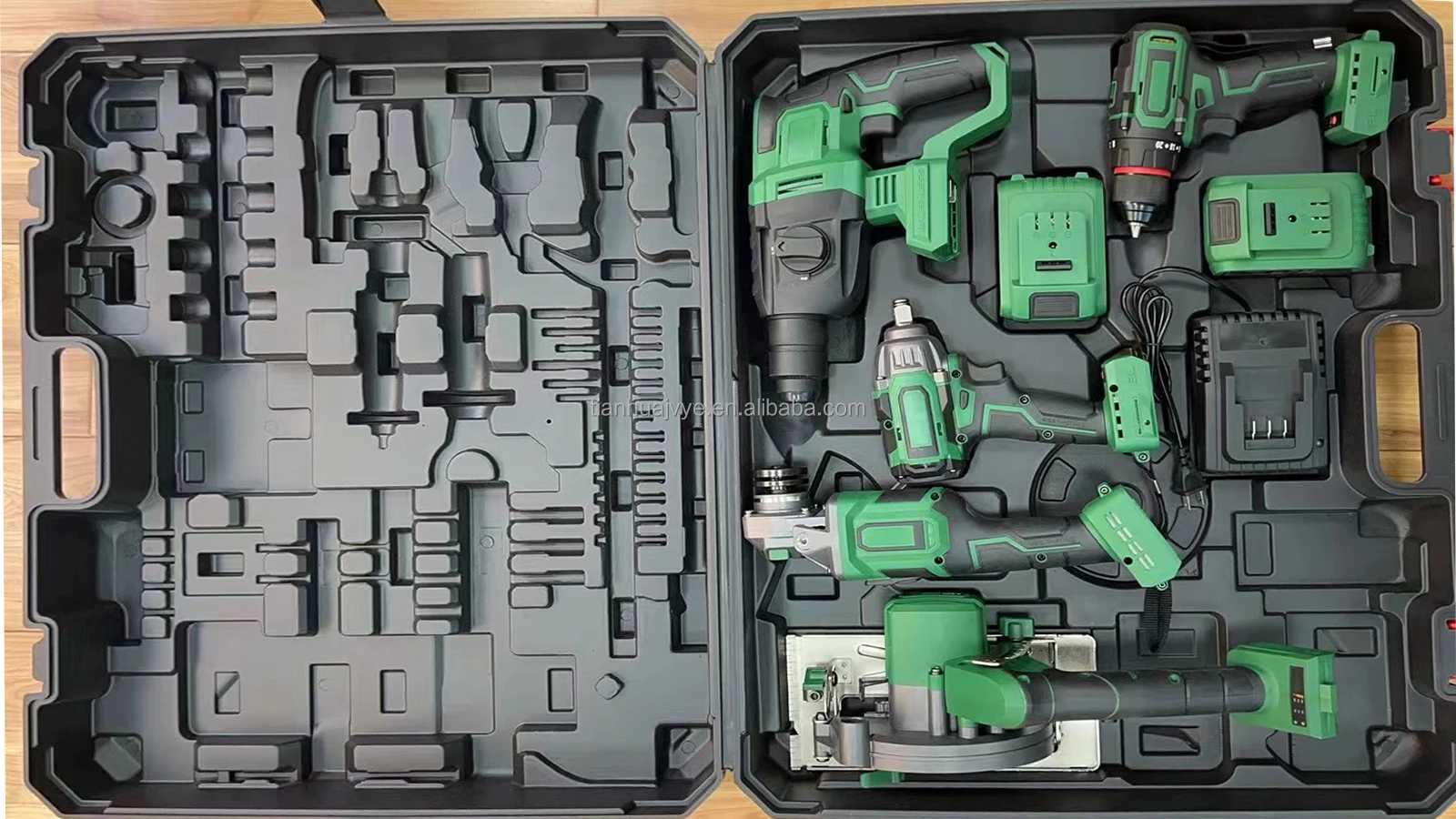 OEM Professional Hard Case Tool Kit Set Five-Piece Electric Power Tools for Home Repair Hand Tool Combo Kit with Hard Case