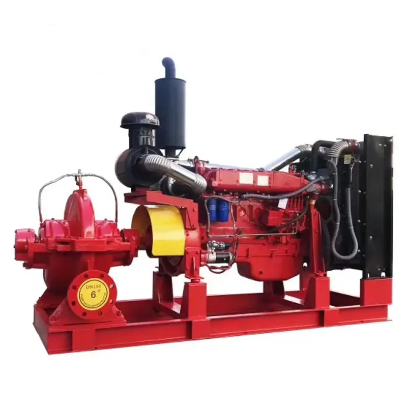 water automatic centrifugal horizontal dewatering Diesel engine double suction split fire pump with agriculture irrigation