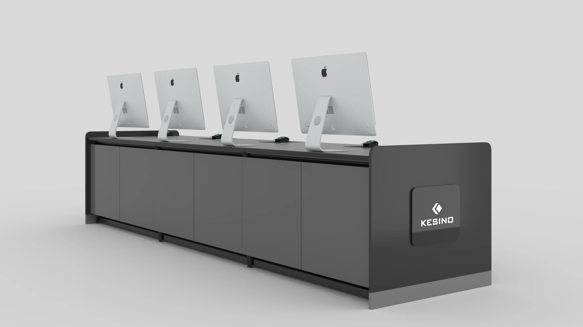 KCE series lifting column sit-stand adjustable console financial emergency command center dispatch desk with monitor stand