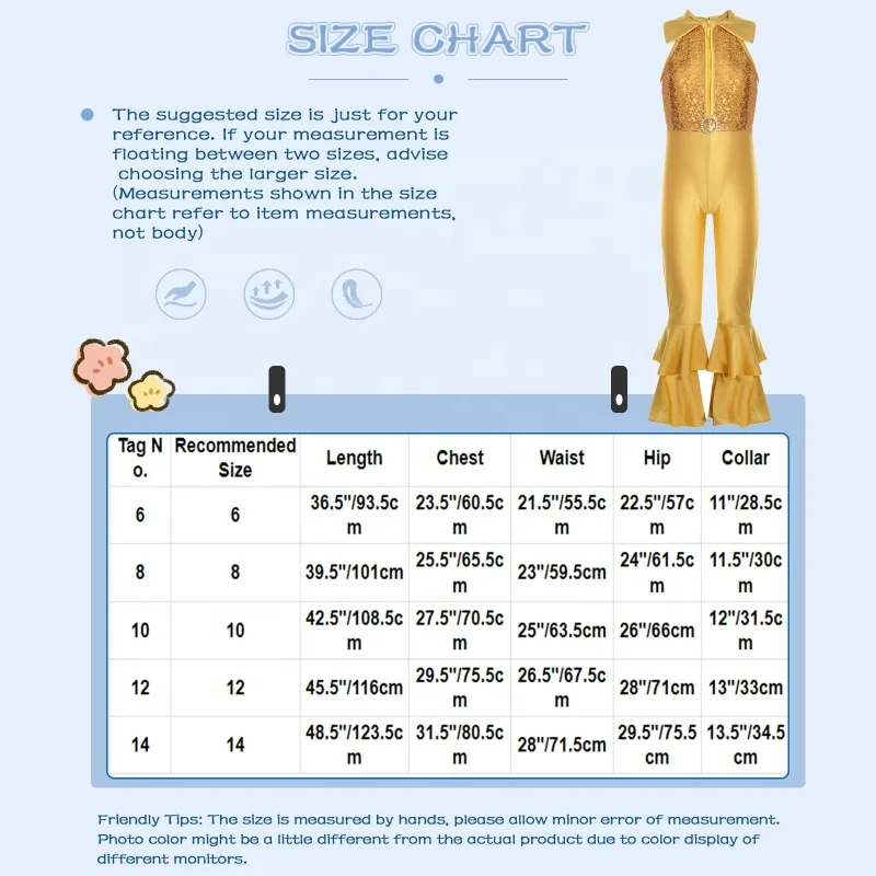 6-14 Latin Performance Wear Dancewear Sleeveless Sequins Style Dance Leotards Jumpsuit Kids Girls Children Sequin Dance Costume