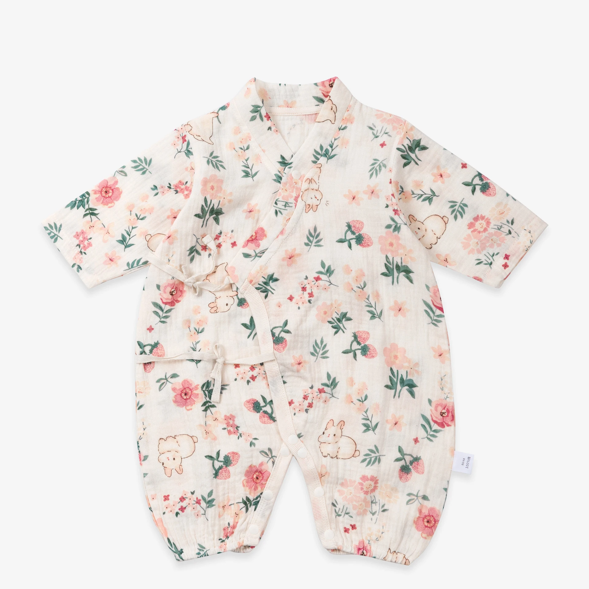 Good Quality Cotton Muslin Infant Newborn Girl Onesie Baby Clothes Baby Short Sleeve Romper Jumper