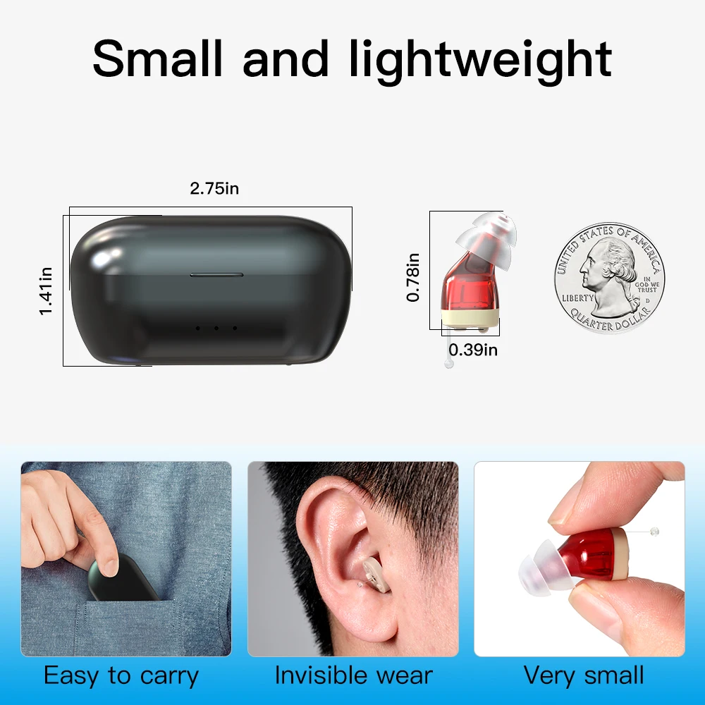 Buy Goodmi Hearing Aid Invisible Rechargeable For Hearing Loss and Deafness Cheap Prices Digital Sound Amplifier Hearing Aids