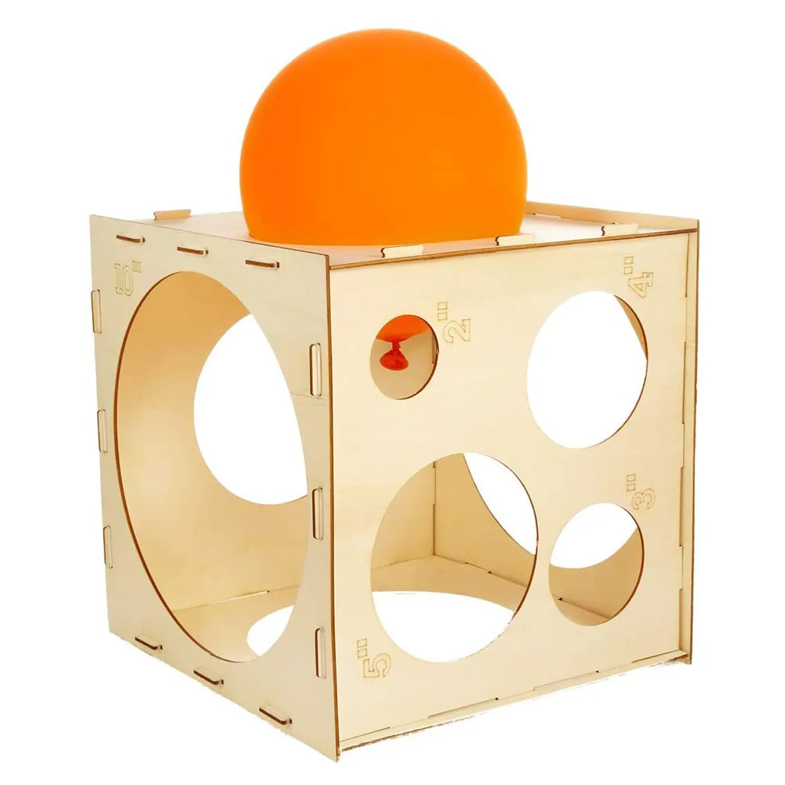 
9 Hole Collapsible Wooden Balloon DIY Sizer Box Wooden Balloon Measuring Ball Box Decoration 