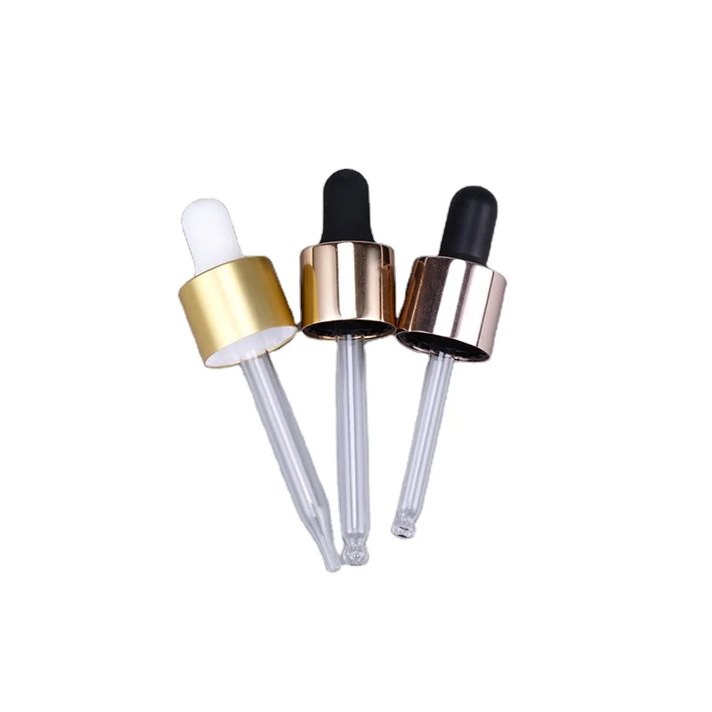 30ml 50ml 60ml matte  dropper bottles dropper 18 silver oil dropper cap