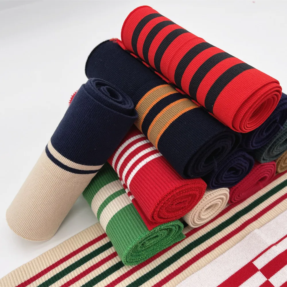 95% cotton 5% spandex super thick dyeing 2X1ribbed knit cuff decorative leader lip T-shirt Chinese factory supplier