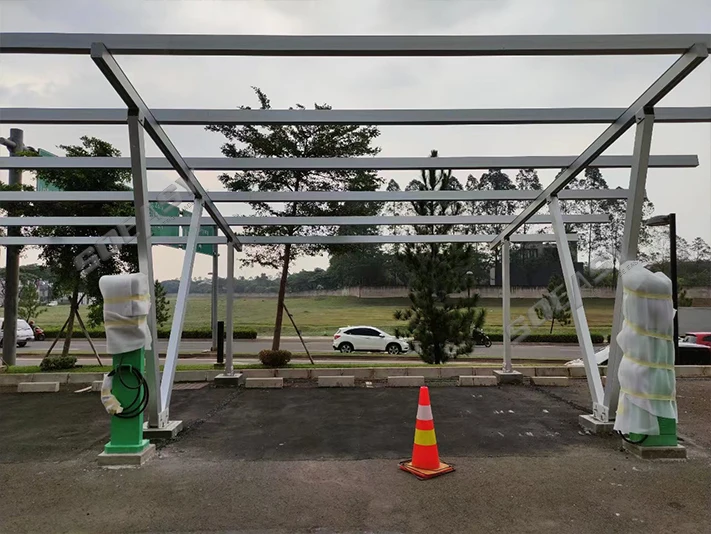 Support Customized Factory price PV Galvanized Carbon Steel Car Park Mounting Structure Solar Carport