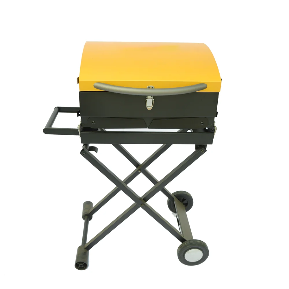 Portable Half,Barrel Steel Drum BBQ Grills Charcoal Briquette Trolley Grills/