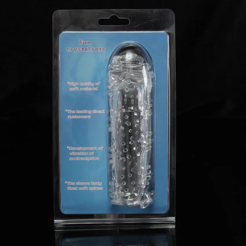 crystal delay condom extender enlargement penis lasting sex longer extra time for male