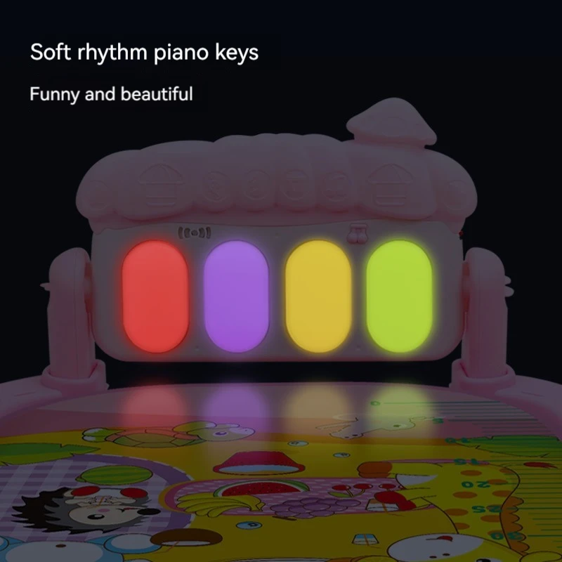 Wholesale children crawling piano gym floor carpet baby play mat baby crying music toys, sports toys non-toxic