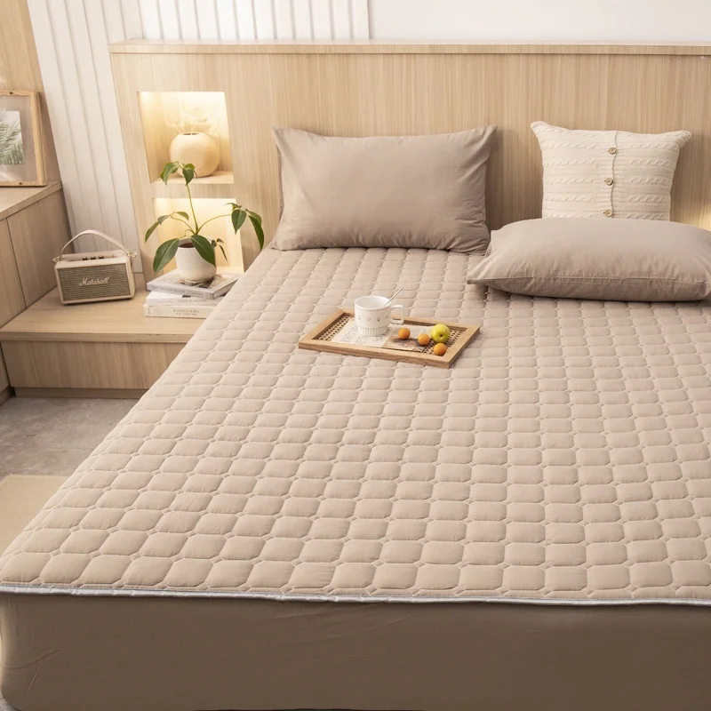 hotel bed covers king size duvet bedding set Quilted bed sheet printing design mattress protective cover fixed