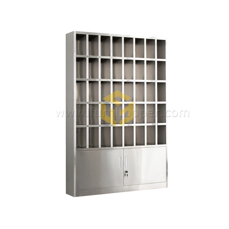 Staff Water Cup Metal Storage Organizer Cabinet Worker 304 Stainless Steel Drinking Cup Rack Locker
