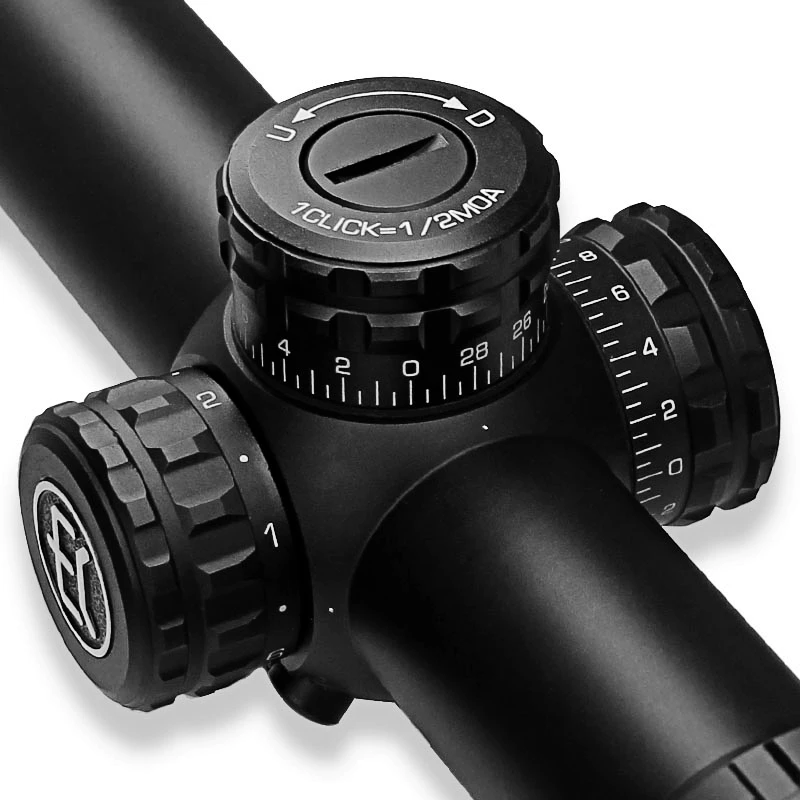 HD 1-6X24 IR LPVO Spotters Scope Waterproof Tactical Optical Sights Red Illumination Wide Field View Adjustable Compact Hunting
