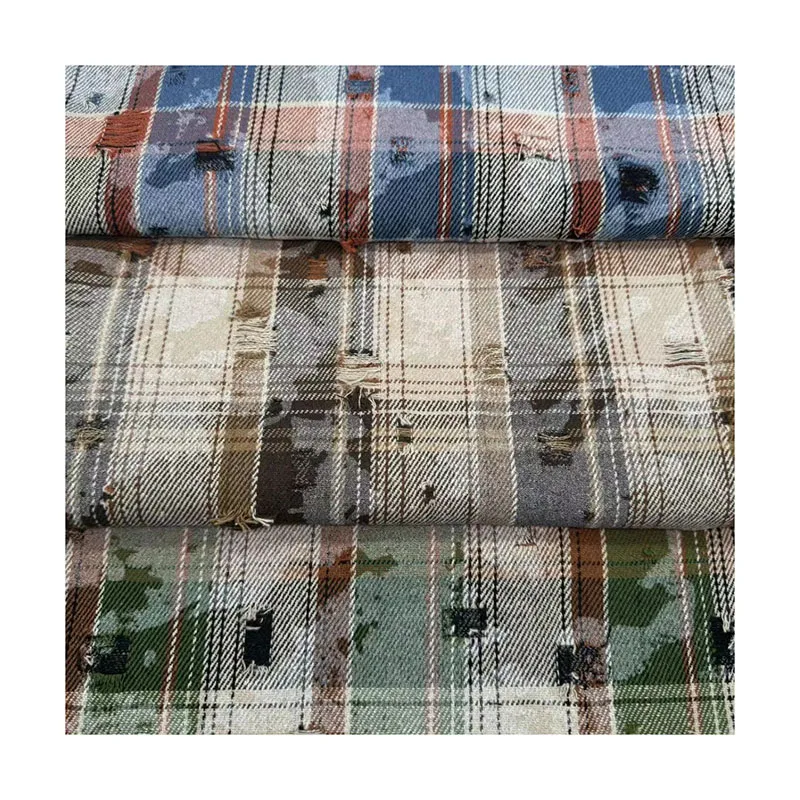 CVC Yarn Dyed Plaid Shirting Fabrics Polyester Cotton Flannel Fabric