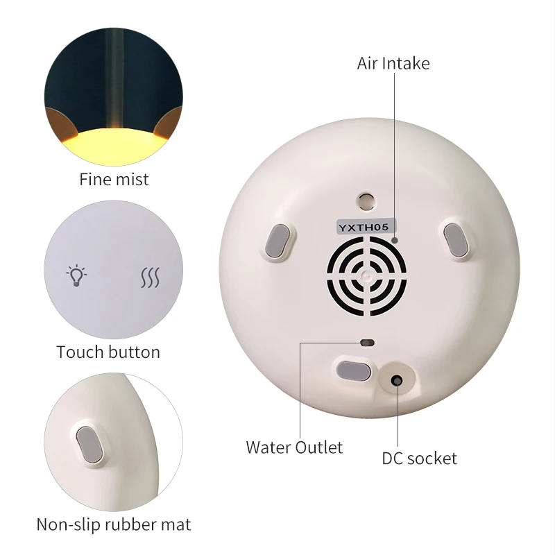7 colors and dimmable mini cartoon bear shape baby warm light ultrasonic aromatherapy essential oil diffuser