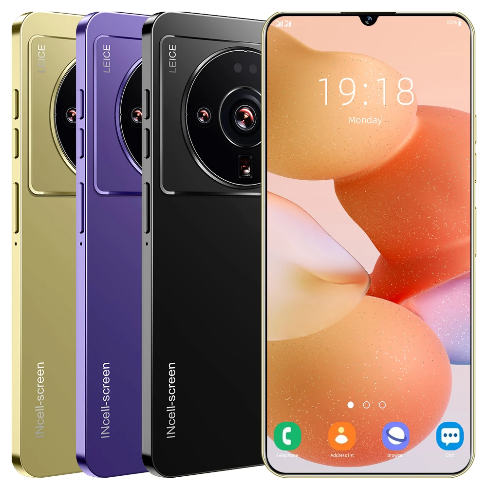 New M12 Ultra Android Phones 16+512GB Original 6.8inch 16GB+512GB Dual card large memory mobile phone 5G Smartphone