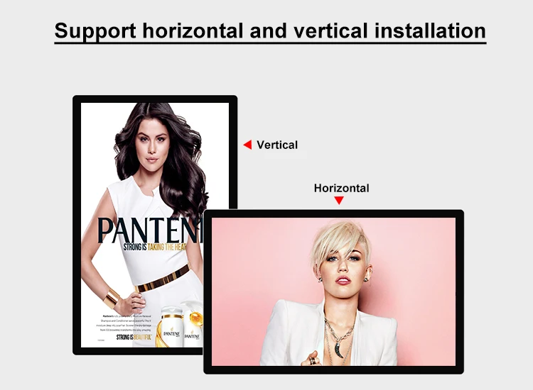 Indoor digital signage Hanging Ceiling Window Advertise Display wall mounted LCD menu board Advertising machine