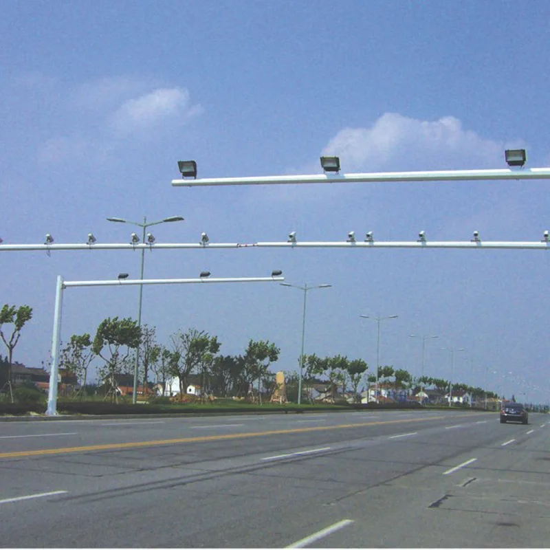 8M traffic lighting steel pole/Pyramidal LED Traffic Light Pole/ steel sign pole