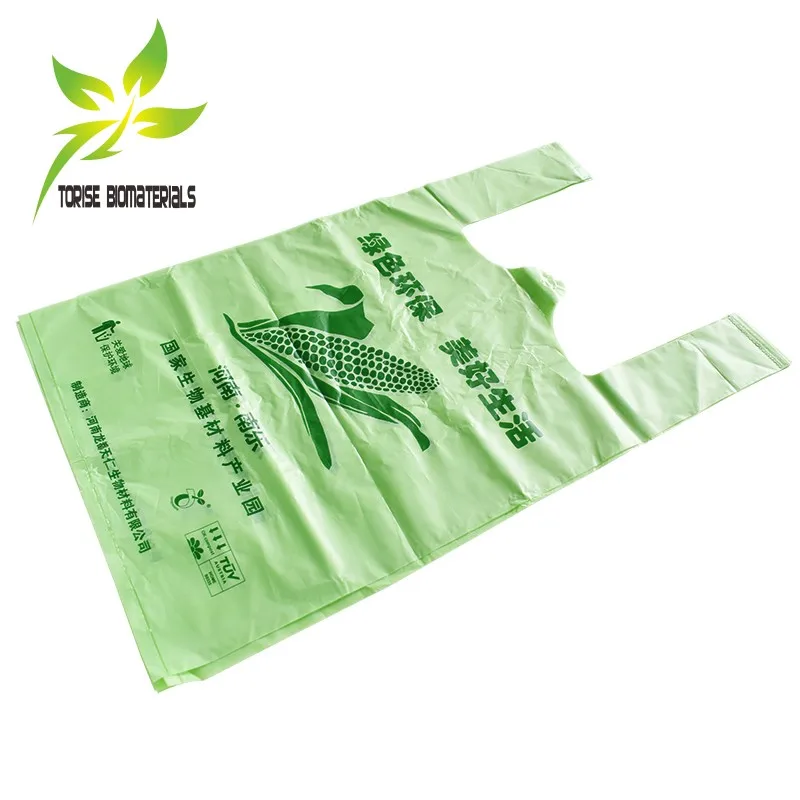 Torise shopping bag with logos strong capacity high bearing force custom T-shirt bag biodegradable bag for small business