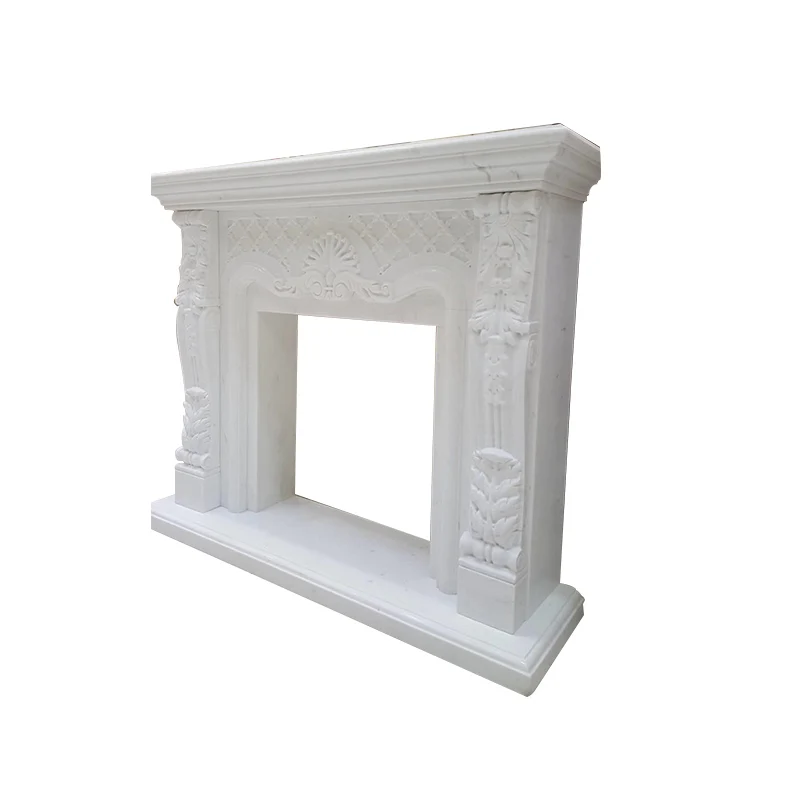  Authenticated Cheap white Marble Fireplace Mantel marble french style estate fireplace mantel