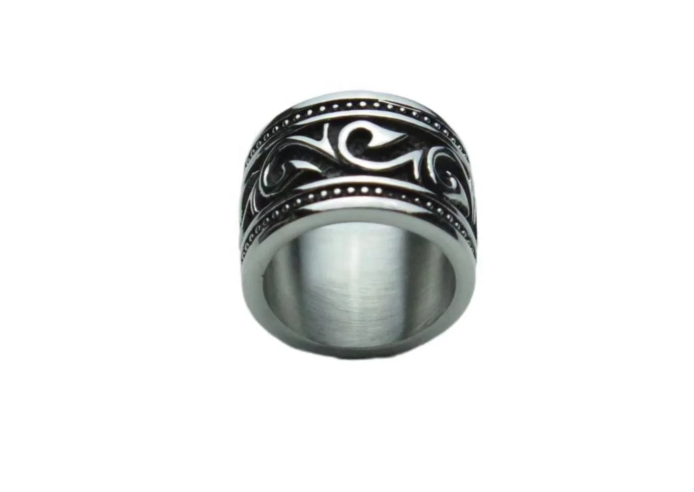 custom logo 316L Stainless Steel Jewelry Engrave Dragon Custom Signet Men PUNK thumb Rings Vintage Celtic Ring