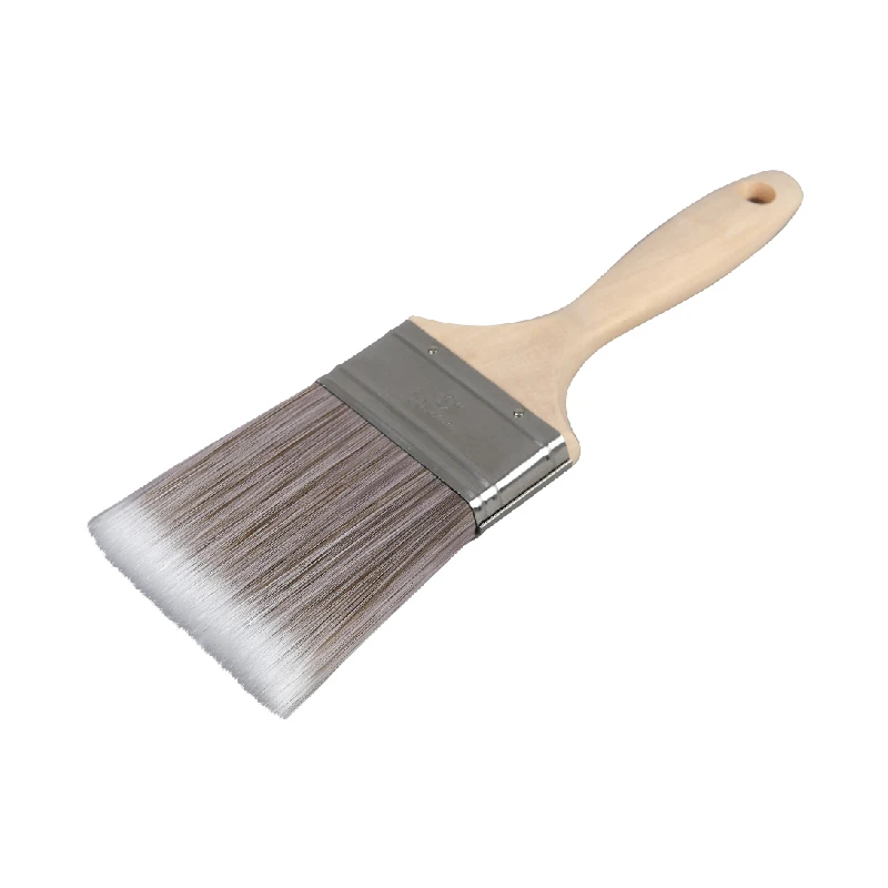 MSN High Quality & Hot Selling Synthetic Filament Wooden Handle Paint Brush with Stainless Steel Ferrule