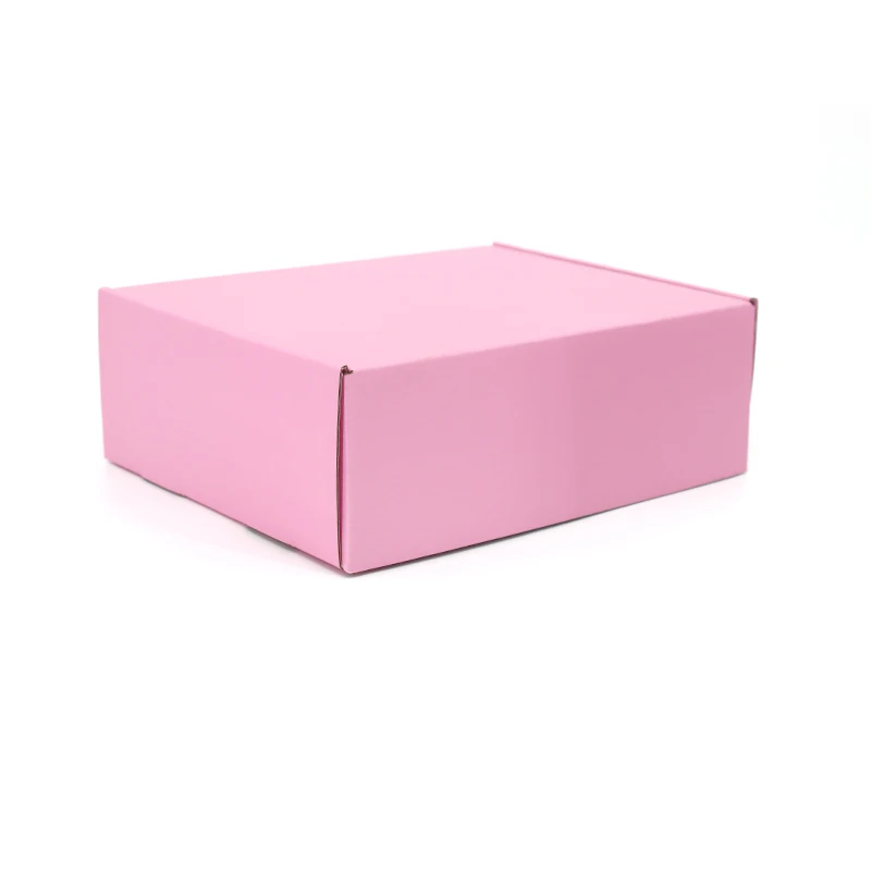 Wholesale Custom Printing Cardboard Clothing Express Postal Pink Packaging Clothes Mailer Corrugated Shipping Boxes With Logo