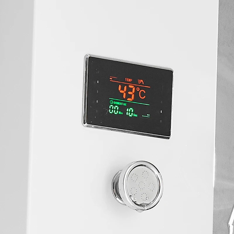 
Temperature rainfall stainless steel led waterfall shower panel 