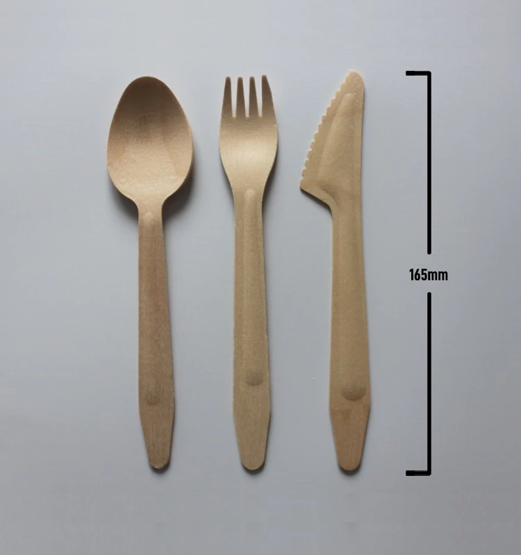 Биоразлагаемые экологические березовые Деревянные Набор одноразовых деревянных столовых приборов