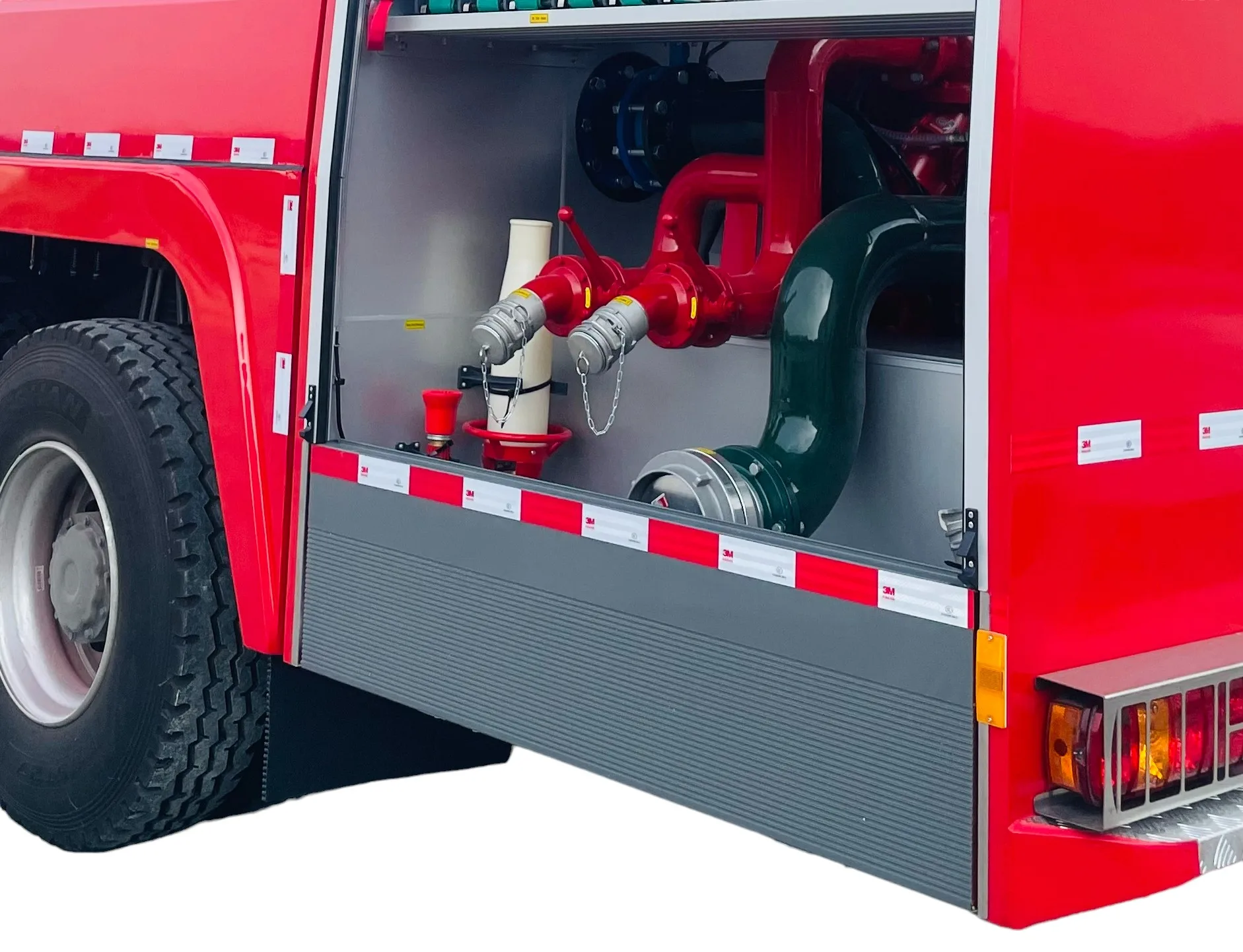 aluminum running board  side step with LED light for fire truck