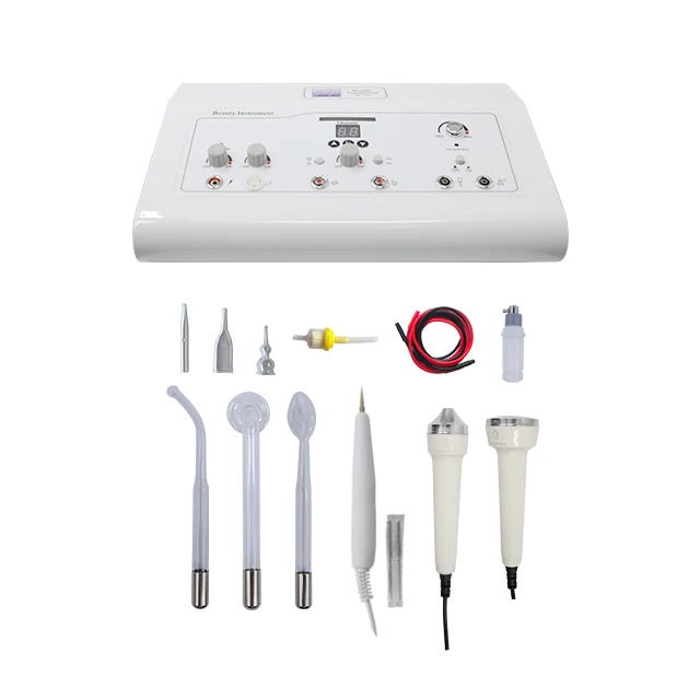 best seller 5 in 1 spot remove+spray+face vacuum+high frequency+ultrasound multi-function Home Use Facial Machine