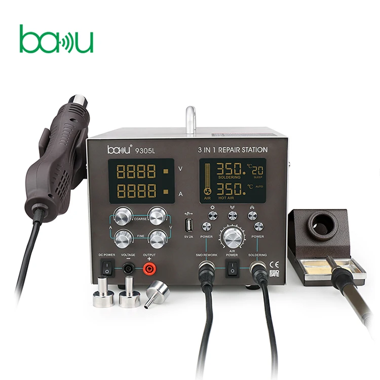 ba-9305L Official rework soldering station phone baku 3 in 1 order quick smd automatic pcb mobile mini for cellphone repair